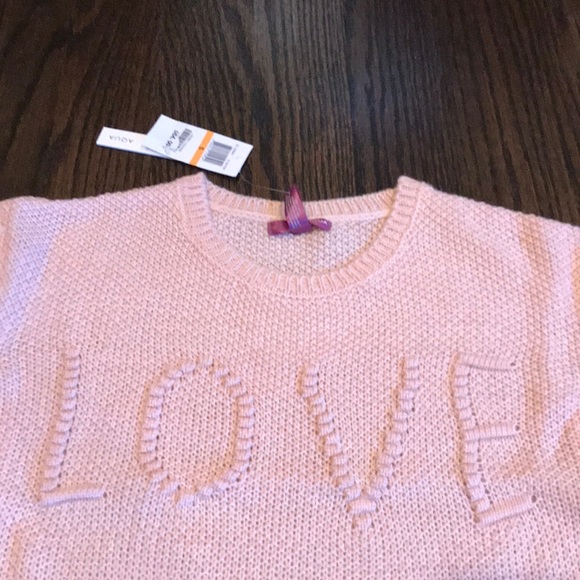 Aqua Girls (Bloomingdales) Pink Sweater LOVE NWT - Picture 3 of 5